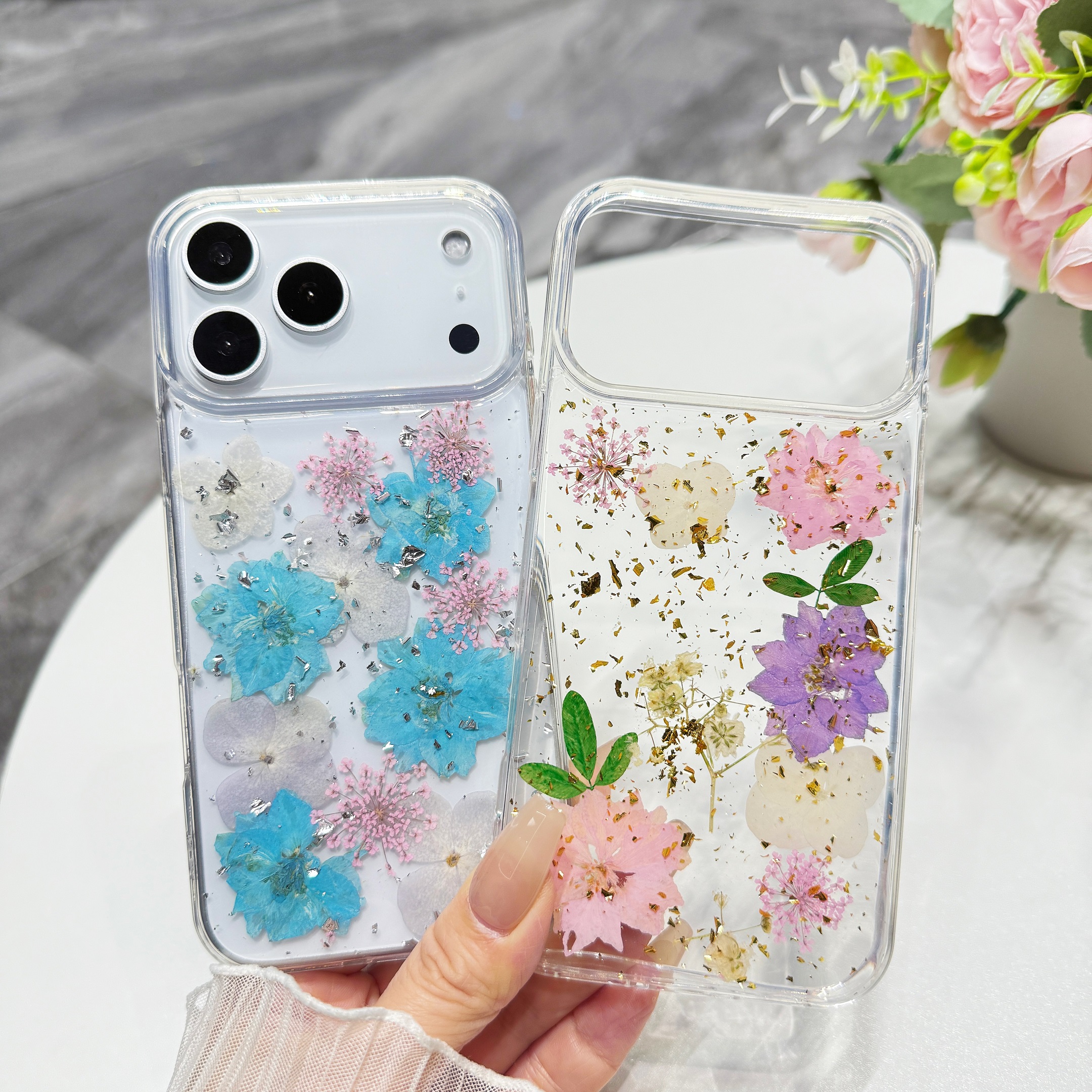 【専用になります】花柄 iPhone用ケース 透明 iPhone 12 Pro Max iPhone12ProMax ケース スマホ クリア イラスト